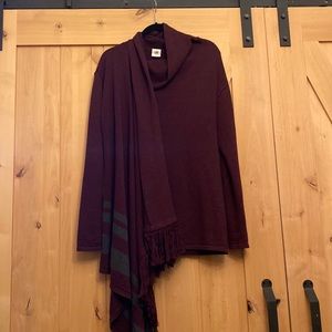 Cabi Burgundy Wrap Cardigan